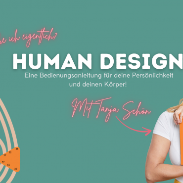 Human Design Chart mit Titel und Expertin Tanja Schön